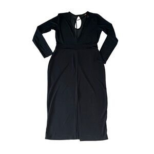 Sheer Long Sleeve Midi Dress Size L
